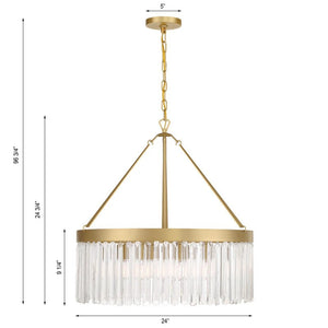 Elemory 8 Light Round Chandelier-Vancei