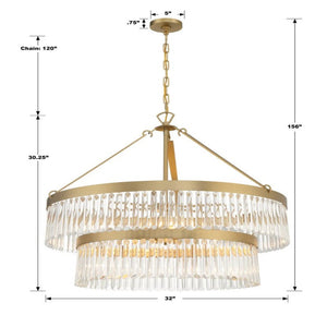 Elemory 9 Light Round Chandelier-Vancei