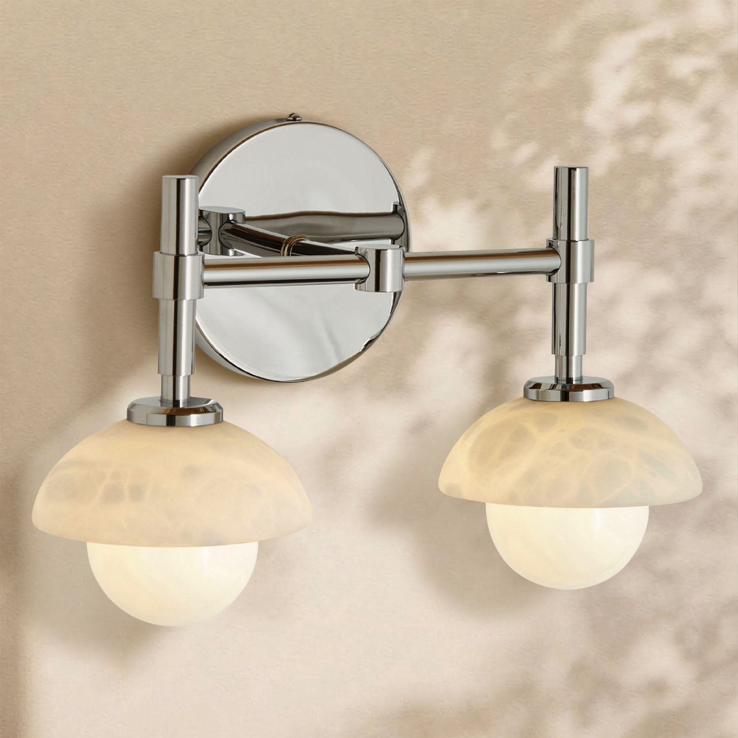 Glowen Alabaster Double Wall Sconce