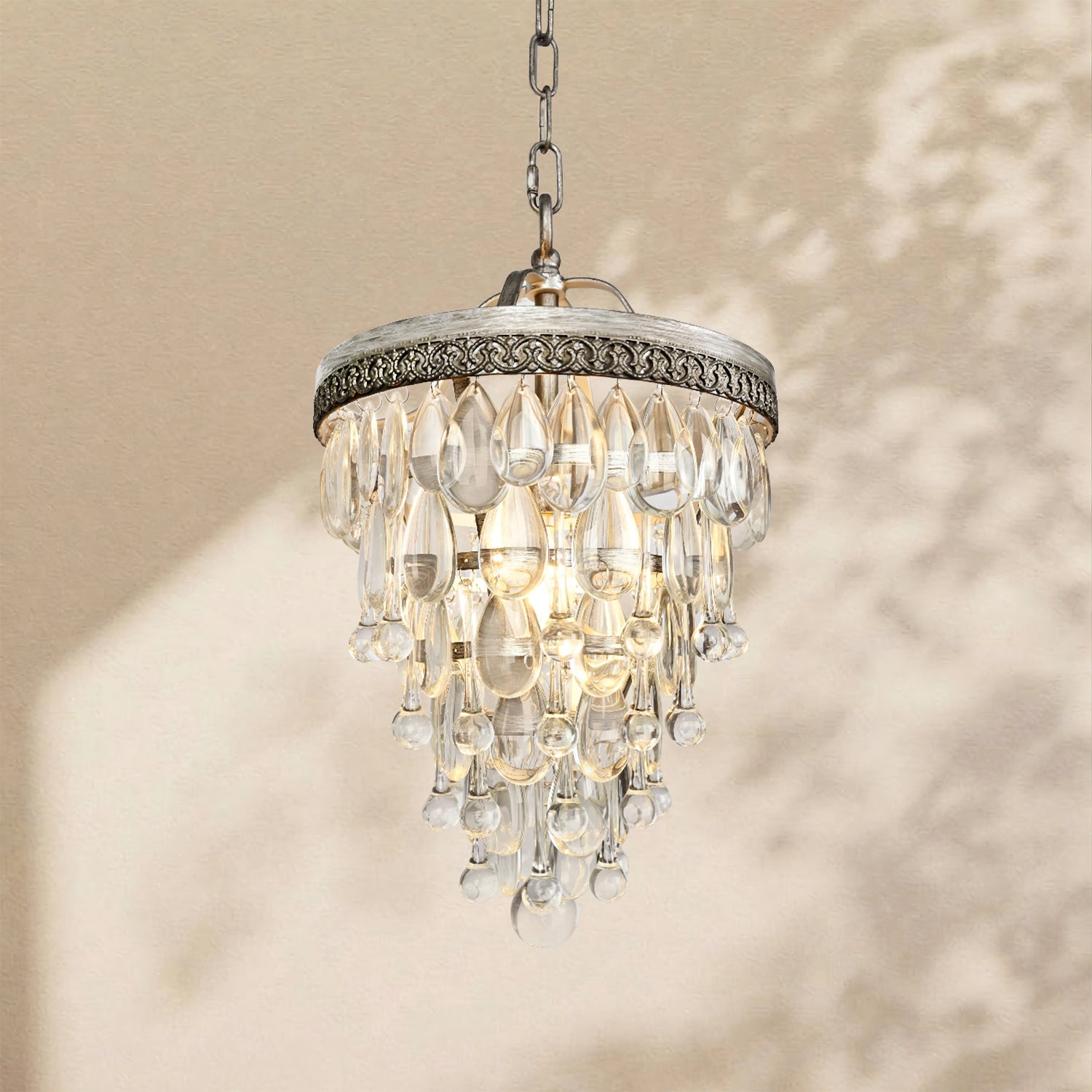 Handmade Art Crystal Glass Calira Chandelier