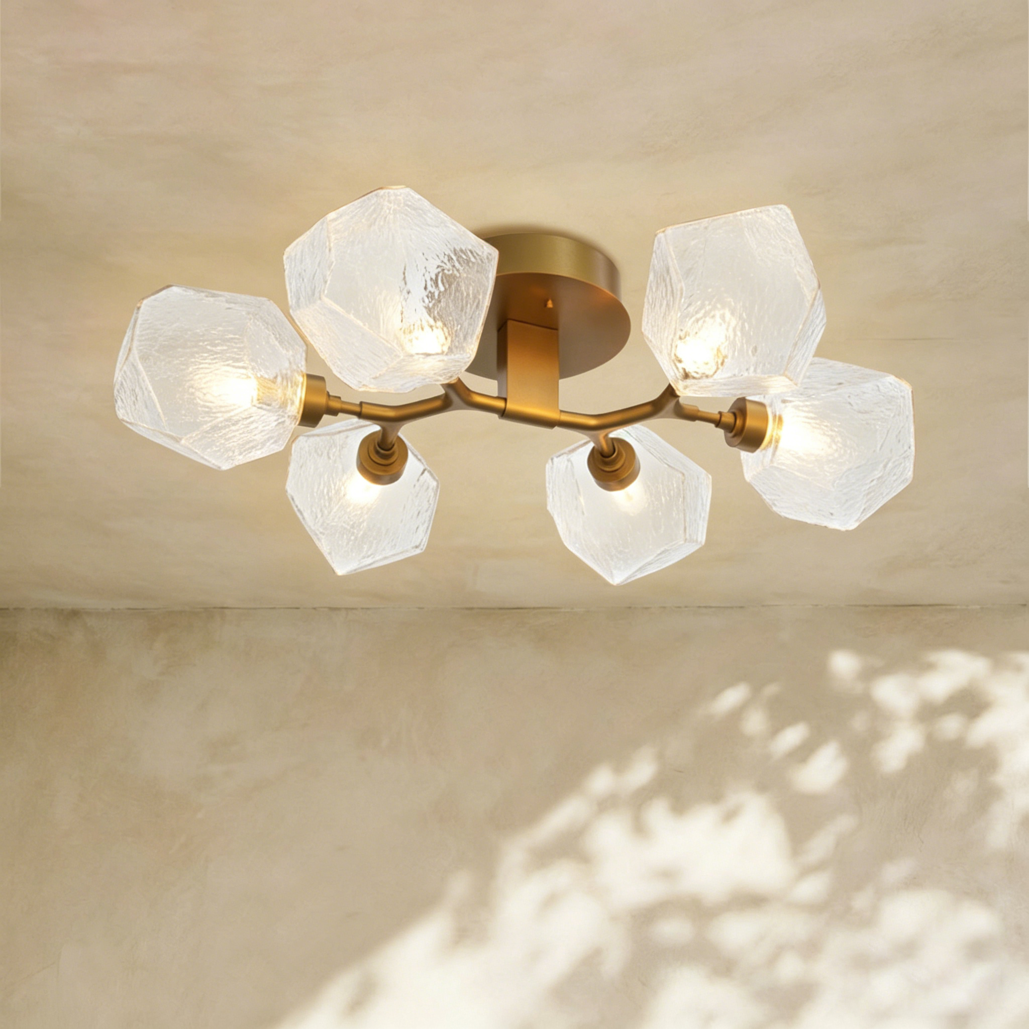 Art Twisted Flushmount Light