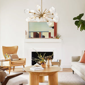 Art Twisted Oval Starburst Chandelier