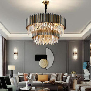 Flavian Double Tier Crystal Chandelier-Vancei