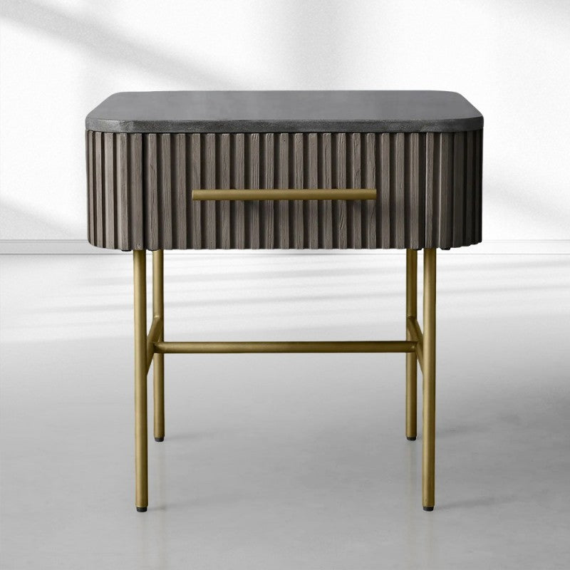 Finnley End Table with Drawer-Vancei
