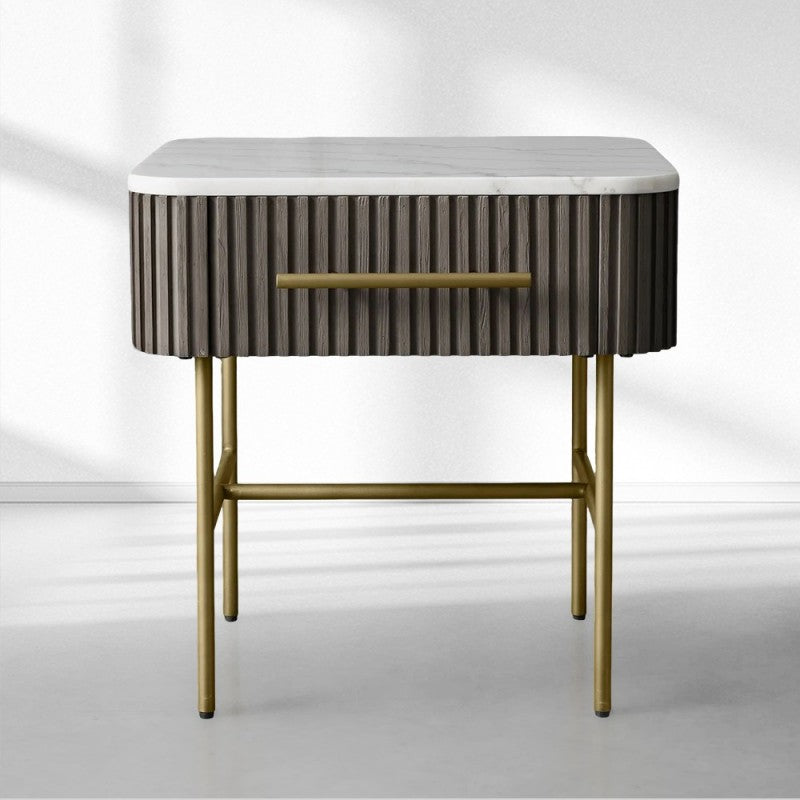 Finnley End Table with Drawer-Vancei