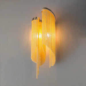 Flynn Aluminum Chain Tassel Wall Sconce-Vancei