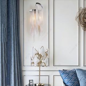 Flynn Aluminum Chain Tassel Wall Sconce-Vancei