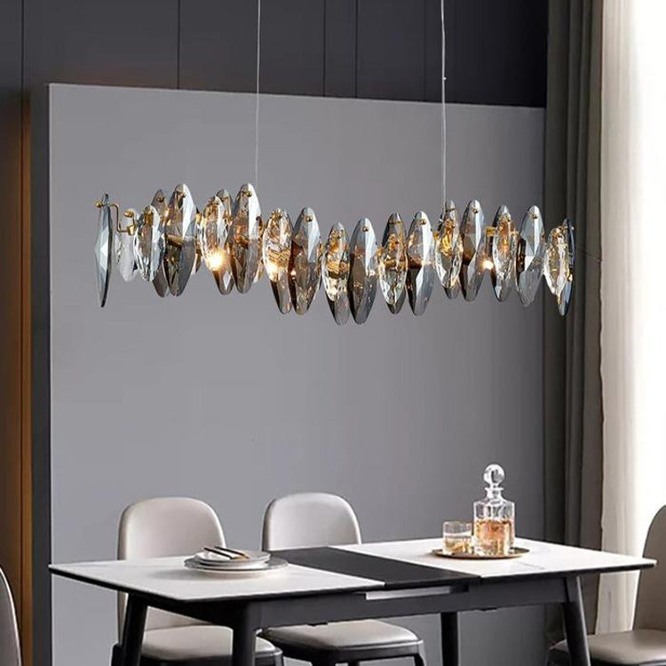 Flor Crystal Linear Chandelier-Vancei