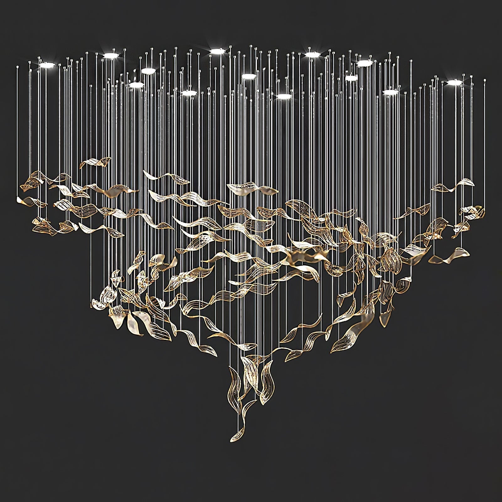 Fluttering Leaves Chandelier-Vancei