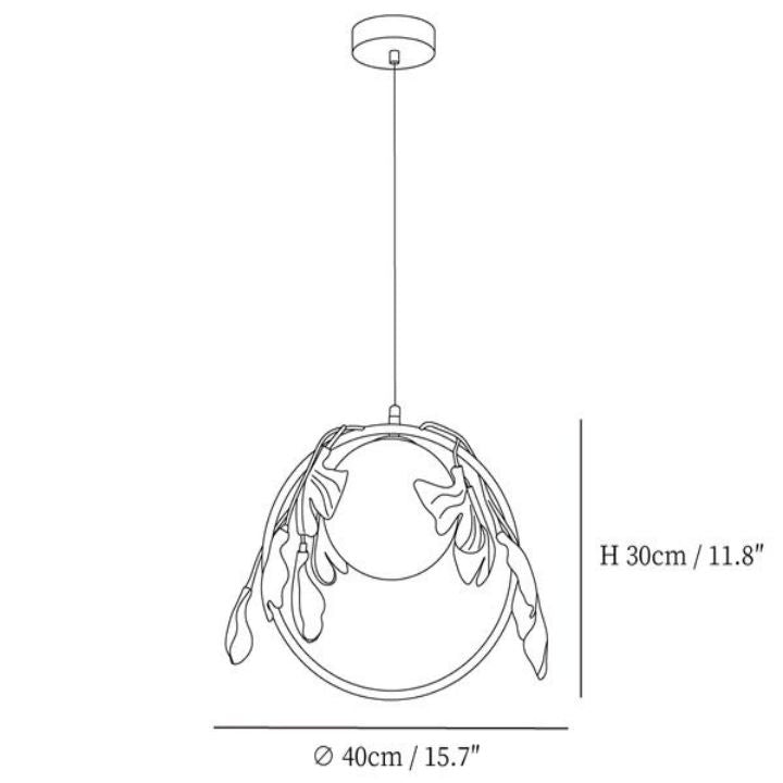 Ceramic Ginkgo Pendant Lamp - Oasislives