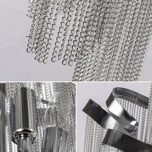 Gladys Aluminum Chain Tassel Stream Chandelier-Vancei
