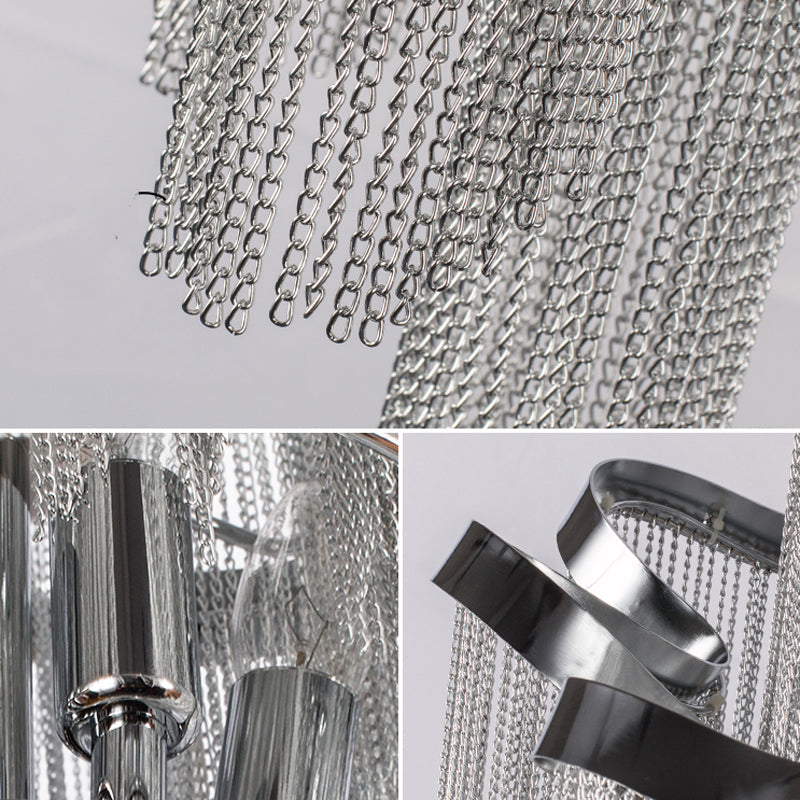 Gladys Aluminum Chain Tassel Stream Chandelier-Vancei