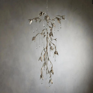 Gothic Cascade Chandelier 34"H -Silver