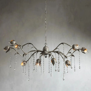 Gothic Viticcio Rectangular Chandelier 52 " 61" 71"- Silver