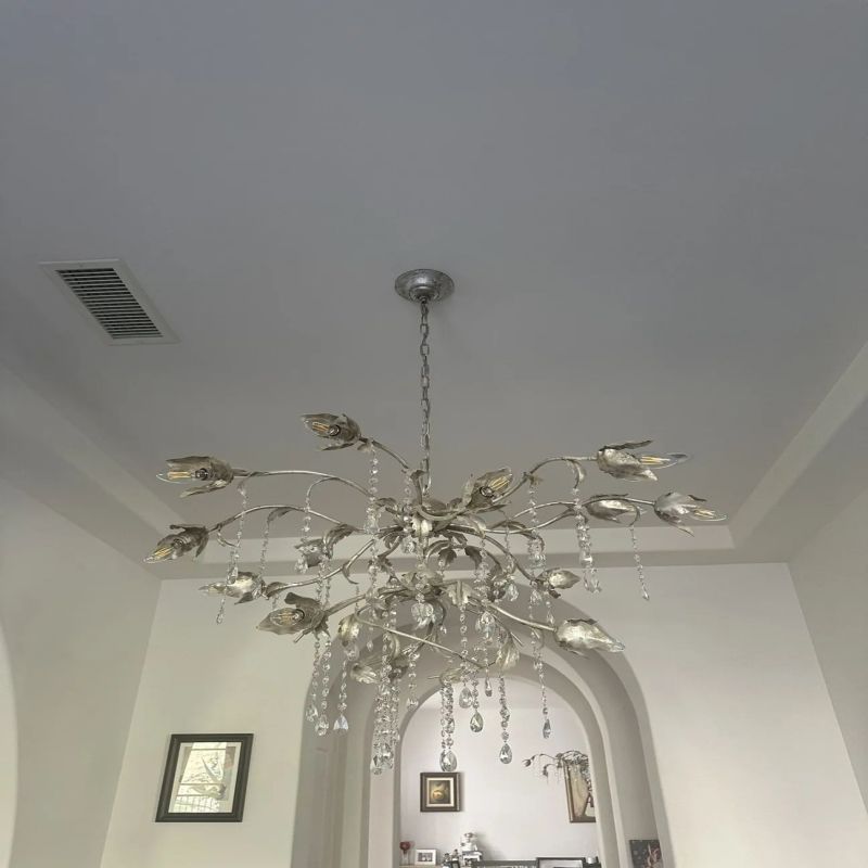 Gothic Viticcio Round Chandelier 40"-Silver