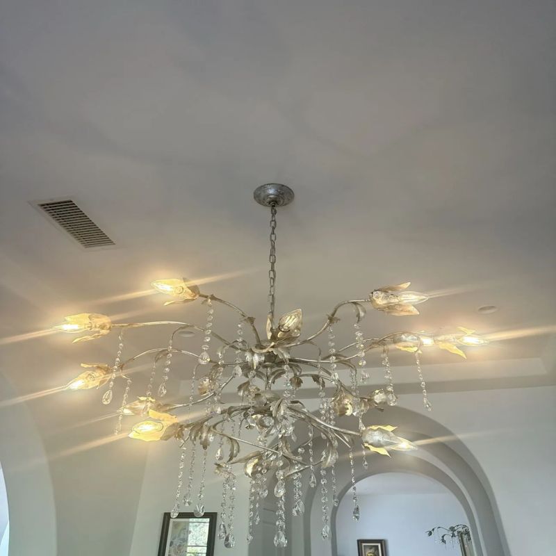 Gothic Viticcio Round Chandelier 40"-Silver