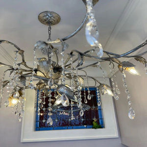 Gothic Viticcio Round Chandelier 40"-Silver