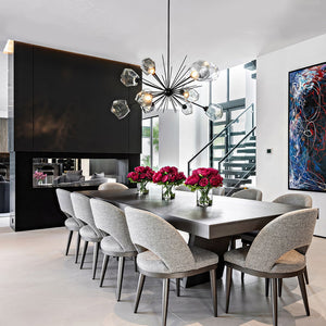 Art Twisted Oval Starburst Chandelier
