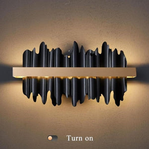 Hilbert Modern Brushed Black  Wall Sconce W17"-Vancei
