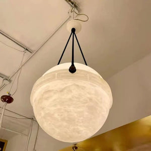 Alabaster Globe Pendant Light 10"D 20"D-Vancei