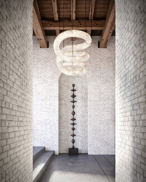 Glacera Designer Inspired Alabaster Chandelier Light For Living Room 35'' 55'' 56'' 70'' 96''W