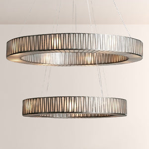 Junit Glass  2-Tier Round Chandelier-Vancei