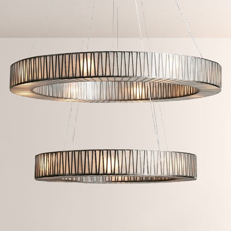 Junit Glass  2-Tier Round Chandelier-Vancei