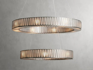 Junit Glass  2-Tier Round Chandelier-Vancei