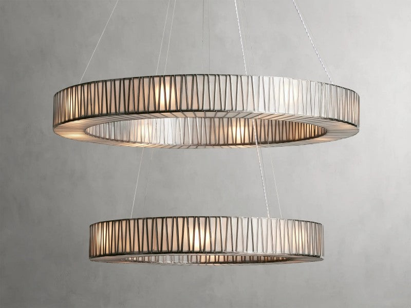 Junit Glass  2-Tier Round Chandelier-Vancei