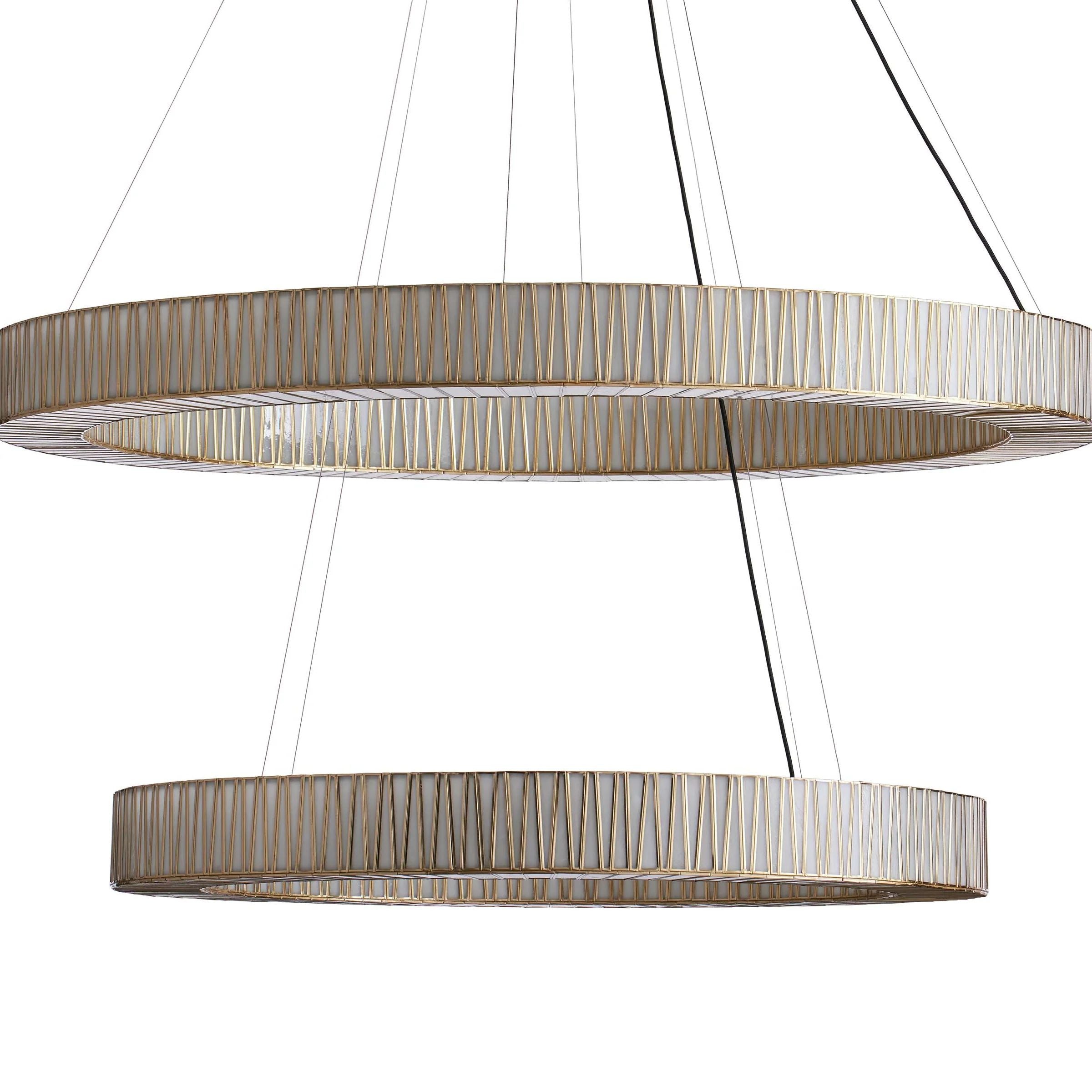 Junit Glass  2-Tier Round Chandelier-Vancei