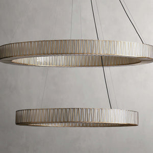 Junit Glass  2-Tier Round Chandelier-Vancei