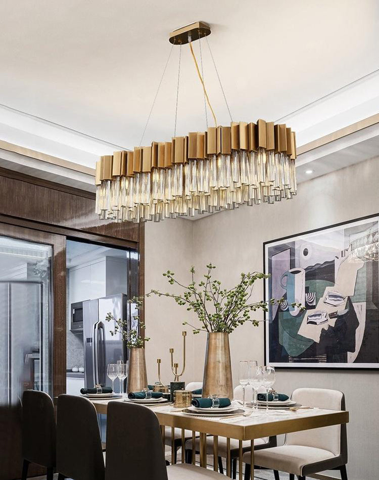 Kubica Oval Crystal Chandelier-Vancei