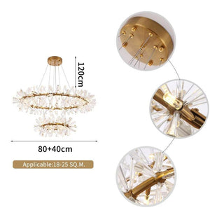 Kily Crystal 2-tier Round  Chandelier-Vancei
