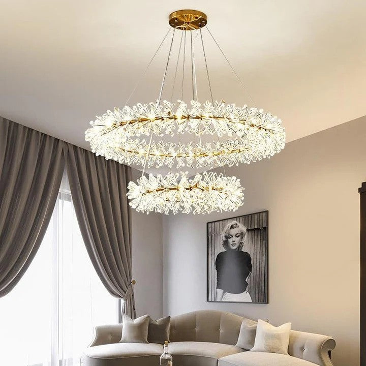 Kily Crystal 2-tier Round  Chandelier-Vancei