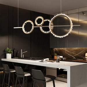 Primary Crystal Cluster Kitchen Island Chandelier-Vancei