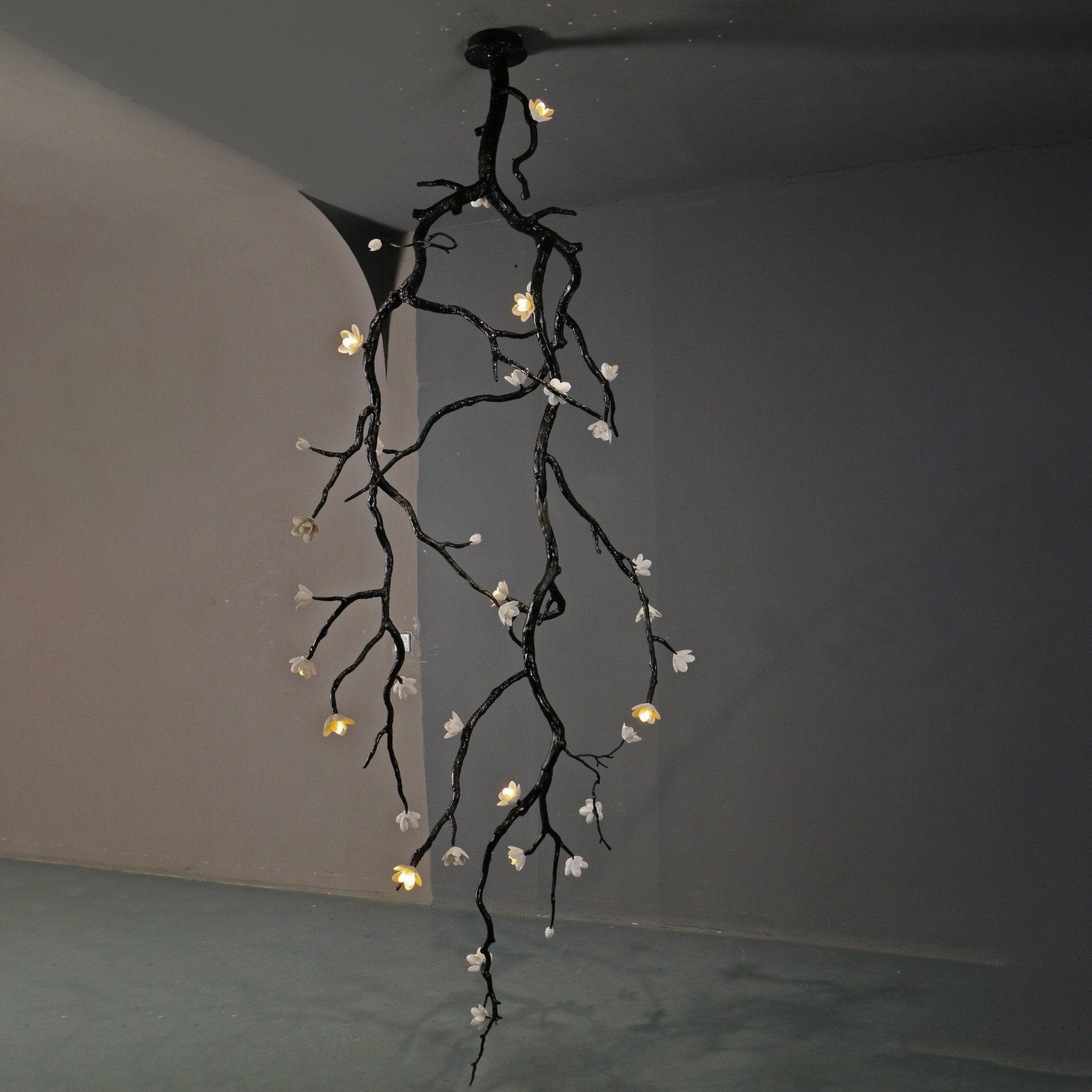 Aura Flora Large Long Branch Flower Chandelier