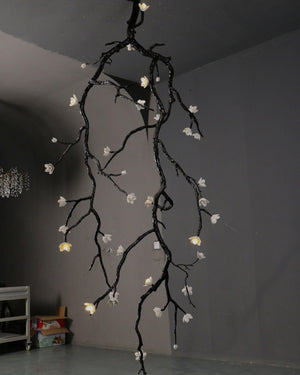 Aura Flora Large Long Branch Flower Chandelier