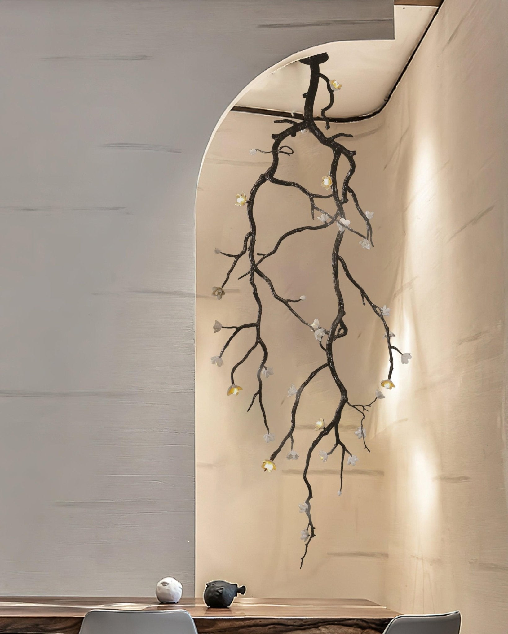 Aura Flora Large Long Branch Flower Chandelier