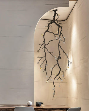 Aura Flora Large Long Branch Flower Chandelier