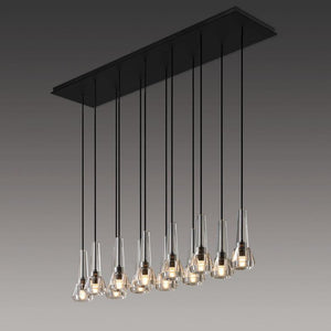 Microphone Linear Crystal Chandelier