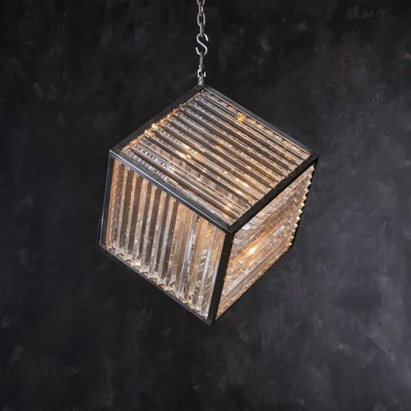 Litah Glass Cube Rectangle Chandelier