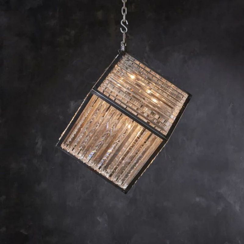 Litah Glass Cube Rectangle Chandelier