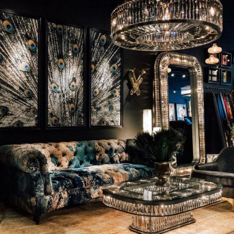 Litah Glass Round Chandelier