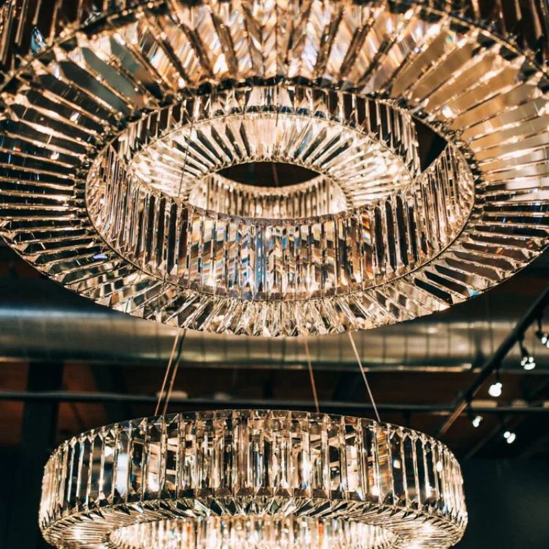 Litah Round Crystals Chandelier