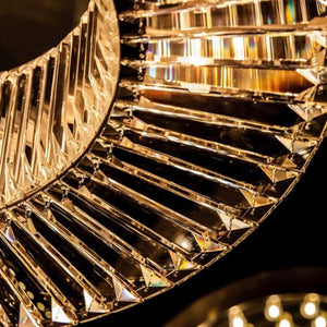 Litah Round Crystals Chandelier