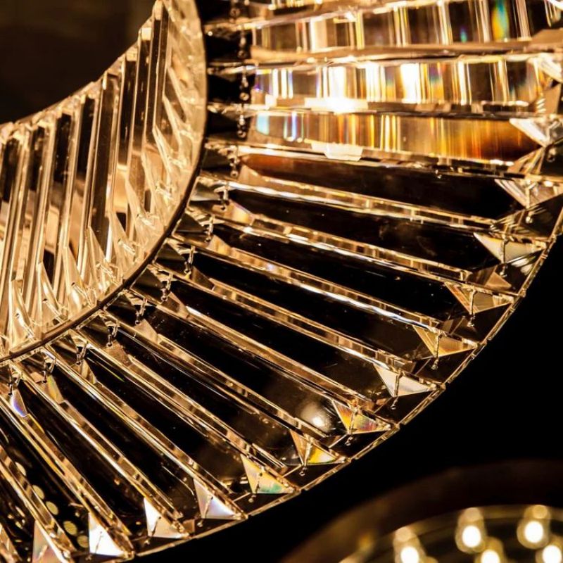 Litah Round Crystals Chandelier