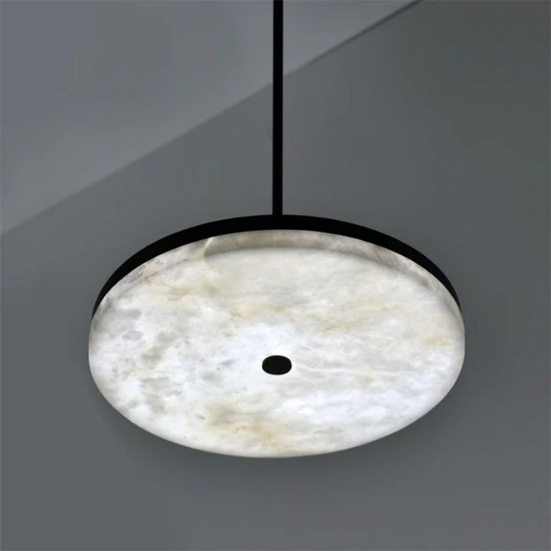Glacera Alabaster Solid Round Pendant Light