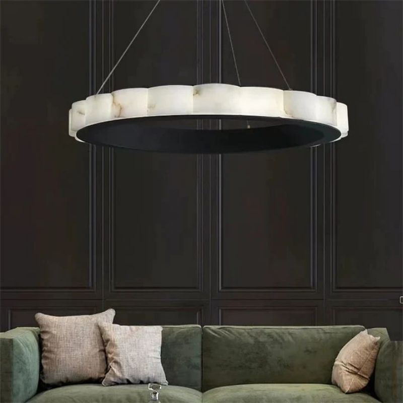 Alabaster Cloudy Chandelier-Vancei