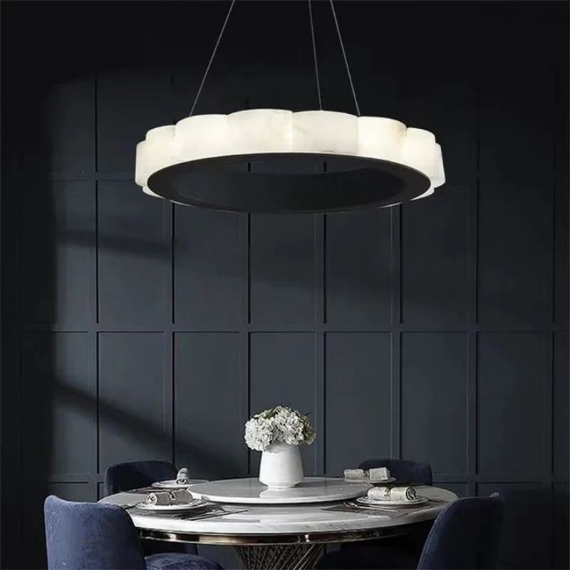 Alabaster Cloudy Chandelier-Vancei