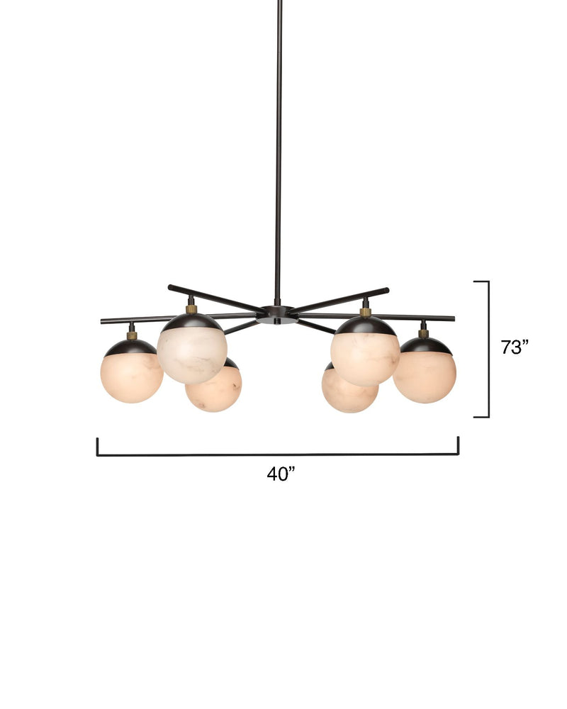 Metro Alabaster 6 Light Chandelier - Oasislives
